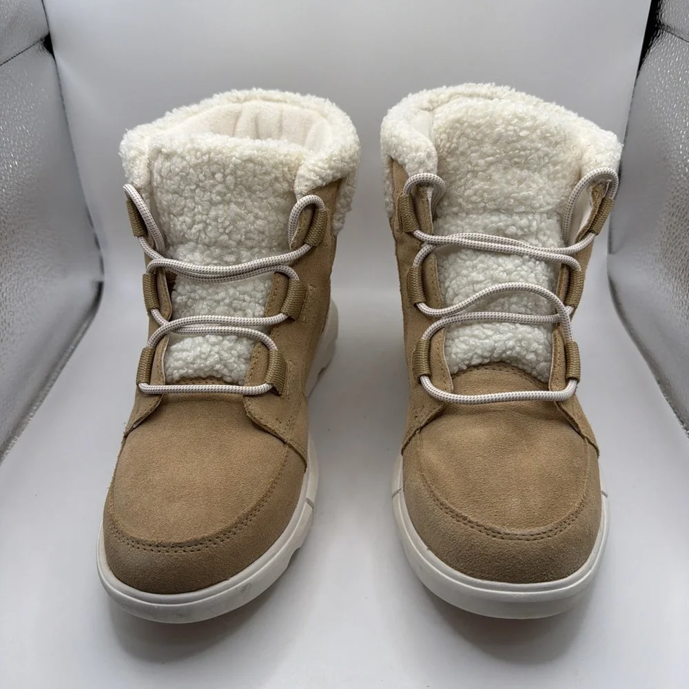 Sorel Explorer II Carnival Cozy Waterproof Women's Boots Canoe/Sea Salt Size 9